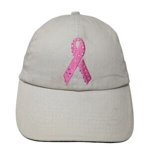 Shane Co. Breast Cancer Awareness Slideback Baseball Cap Beige One Size Vitronic